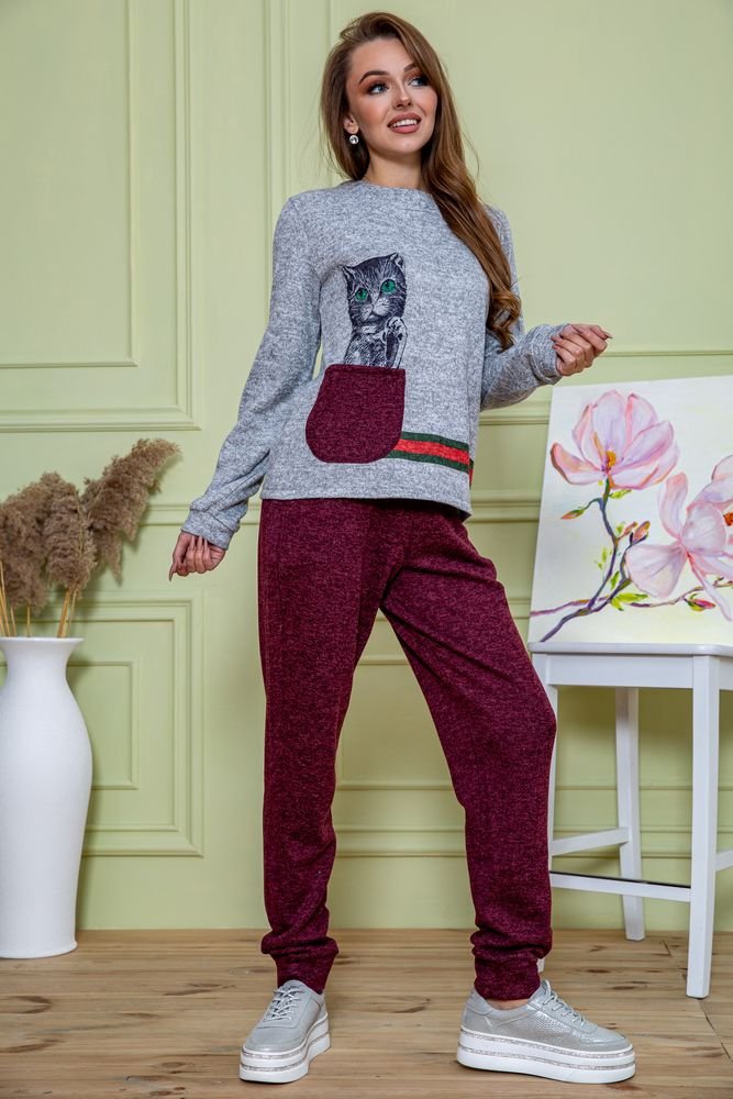 ФОТО КАРТИНКИ ЗОБРАЖЕННЯ Ангоровий жіночий костюм AGER 172R1228 42 Сіро-бордовий РОЗДРІБ ОПТ ГУРТ ГУРТОМ ОПТОМ! З ЄВРОПИ! ЯКІСТЬ! Купити Львів Характеристики Ціна Оплата Доставка "БОГОДАР" ІНТЕРНЕТ-МАГАЗИН Огляд Рейтинг Порівняння Як вибрати Якісний