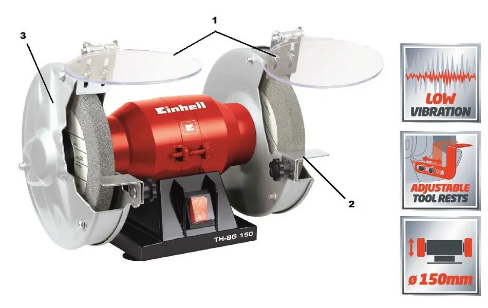ФОТО КАРТИНКИ ЗОБРАЖЕННЯ Верстат для заточки (точило) EINHELL TC-BG 150 : 150Вт, диск 150мм, 2950 об/хв. (4412632) РОЗДРІБ ОПТ ГУРТ ГУРТОМ ОПТОМ! З ЄВРОПИ! ЯКІСТЬ! Купити Львів Характеристики Ціна Оплата Доставка "БОГОДАР" ІНТЕРНЕТ-МАГАЗИН Огляд Рейтинг Порівняння Як вибрати Якісний