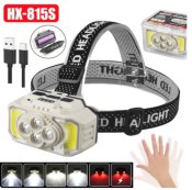ФОТО КАРТИНКИ ЗОБРАЖЕННЯ Ліхтар налобний HX-815S-4XPE+2COB (white+red), Motion Sensor, Waterproof, 1x18650, ЗП Type-C, РОЗДРІБ ОПТ ГУРТ ГУРТОМ ОПТОМ! З ЄВРОПИ! ЯКІСТЬ! Купити Львів Характеристики Ціна Оплата Доставка "БОГОДАР" ІНТЕРНЕТ-МАГАЗИН Огляд Рейтинг Порівняння Як вибрати Якісний