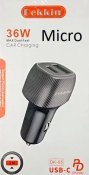 ФОТО КАРТИНКИ ЗОБРАЖЕННЯ Автомобільний зарядний пристрій USB+PD DEKKIN DK-55 / + кабель MicroUSB РОЗДРІБ ОПТ ГУРТ ГУРТОМ ОПТОМ! З ЄВРОПИ! ЯКІСТЬ! Купити Львів Характеристики Ціна Оплата Доставка "БОГОДАР" ІНТЕРНЕТ-МАГАЗИН Огляд Рейтинг Порівняння Як вибрати Якісний