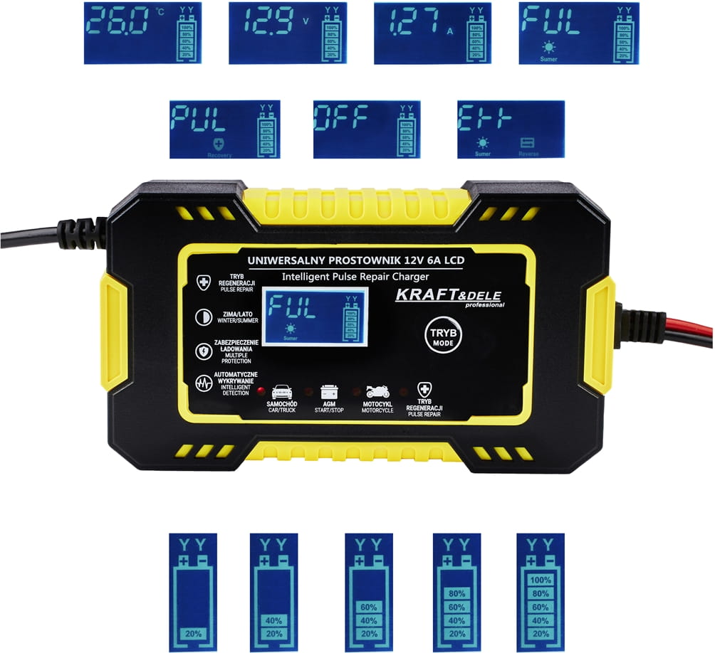 ФОТО КАРТИНКИ ЗОБРАЖЕННЯ Automatyczny prostownik akumulatorowy LCD 12V / 6A KD1290 РОЗДРІБ ОПТ ГУРТ ГУРТОМ ОПТОМ! З ЄВРОПИ! ЯКІСТЬ! Купити Львів Характеристики Ціна Оплата Доставка "БОГОДАР" ІНТЕРНЕТ-МАГАЗИН Огляд Рейтинг Порівняння Як вибрати Якісний