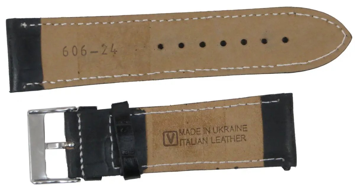 ФОТО КАРТИНКИ ЗОБРАЖЕННЯ Шкіряний ремінець для годинника під крокодила MYKHAIL IKHTYAR Ш24 мм чорний S606-24S black РОЗДРІБ ОПТ ГУРТ ГУРТОМ ОПТОМ! З ЄВРОПИ! ЯКІСТЬ! Купити Львів Характеристики Ціна Оплата Доставка "БОГОДАР" ІНТЕРНЕТ-МАГАЗИН Огляд Рейтинг Порівняння Як вибрати Якісний