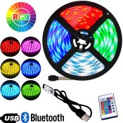 ФОТО КАРТИНКИ ЗОБРАЖЕННЯ Комплект стрічка лента LEDSTRIP 5050 USB BLUETOOTH 5 метрів LED RGB SMD різнокольорова світлодіодна + Контролер + Пульт РОЗДРІБ ОПТ ГУРТ ГУРТОМ ОПТОМ! З ЄВРОПИ! ЯКІСТЬ! Купити Львів Характеристики Ціна Оплата Доставка "БОГОДАР" ІНТЕРНЕТ-МАГАЗИН Огляд Рейтинг Порівняння Як вибрати Якісний
