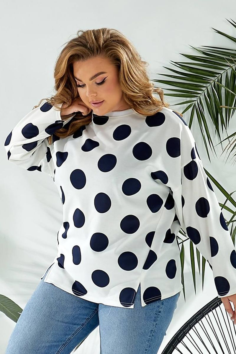 ФОТО КАРТИНКИ ЗОБРАЖЕННЯ Світшот жіночий в горох AGER 257R332 5XL-6XL Молочний РОЗДРІБ ОПТ ГУРТ ГУРТОМ ОПТОМ! З ЄВРОПИ! ЯКІСТЬ! Купити Львів Характеристики Ціна Оплата Доставка "БОГОДАР" ІНТЕРНЕТ-МАГАЗИН Огляд Рейтинг Порівняння Як вибрати Якісний