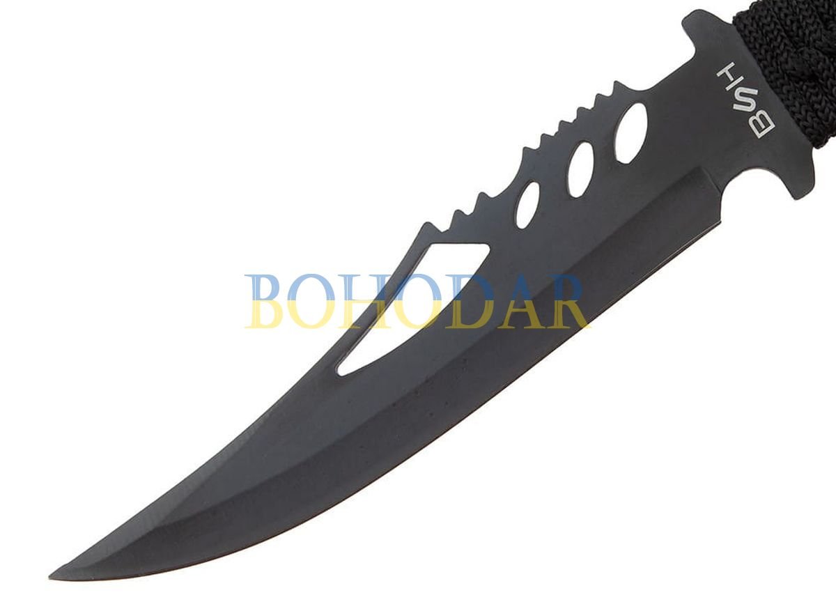 ФОТО КАРТИНКИ ЗОБРАЖЕННЯ Ніж військовий BSH N-268 28.5 см нескладний BOWIE (БОУІ) FULL TANG Зубці (зазубрини) Чорне захисне покриття Тактичний Стилет Дротик Кинджал Польща! РОЗДРІБ ОПТ ГУРТ ГУРТОМ ОПТОМ! З ЄВРОПИ! ЯКІСТЬ! Купити Львів Характеристики Ціна Оплата Доставка "БОГОДАР" ІНТЕРНЕТ-МАГАЗИН Огляд Рейтинг Порівняння Як вибрати Якісний