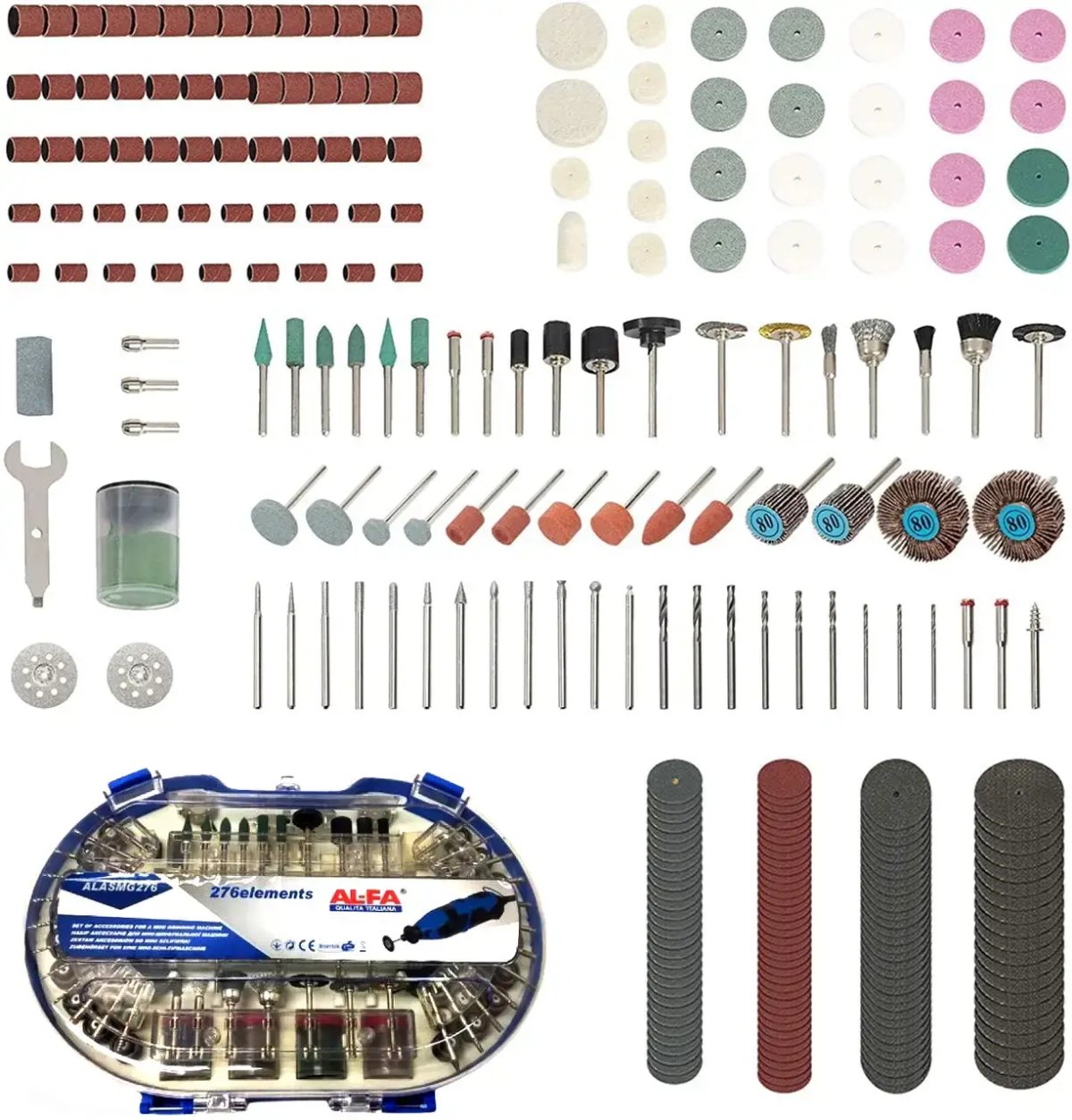 ФОТО КАРТИНКИ ЗОБРАЖЕННЯ Якісний комплект аксесуарів для гравера AL-FA ALASMG276 276 шт РОЗДРІБ ОПТ ГУРТ ГУРТОМ ОПТОМ! З ЄВРОПИ! ЯКІСТЬ! Купити Львів Характеристики Ціна Оплата Доставка "БОГОДАР" ІНТЕРНЕТ-МАГАЗИН Огляд Рейтинг Порівняння Як вибрати Якісний