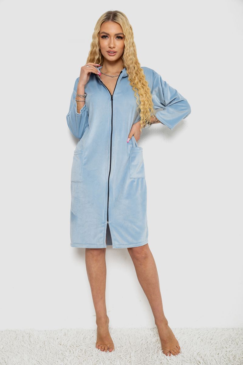 ФОТО КАРТИНКИ ЗОБРАЖЕННЯ Халат жіночий велюровий на блискавці AGER 238R101 4XL Блакитний РОЗДРІБ ОПТ ГУРТ ГУРТОМ ОПТОМ! З ЄВРОПИ! ЯКІСТЬ! Купити Львів Характеристики Ціна Оплата Доставка "БОГОДАР" ІНТЕРНЕТ-МАГАЗИН Огляд Рейтинг Порівняння Як вибрати Якісний