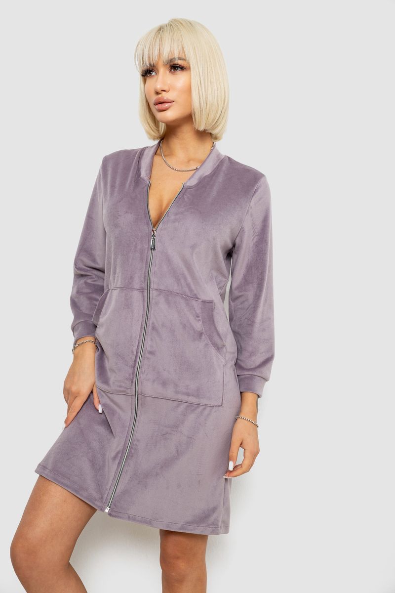 ФОТО КАРТИНКИ ЗОБРАЖЕННЯ Халат жіночий велюровий на блискавці AGER 257R1023 L-XL Темно-бузковий РОЗДРІБ ОПТ ГУРТ ГУРТОМ ОПТОМ! З ЄВРОПИ! ЯКІСТЬ! Купити Львів Характеристики Ціна Оплата Доставка "БОГОДАР" ІНТЕРНЕТ-МАГАЗИН Огляд Рейтинг Порівняння Як вибрати Якісний