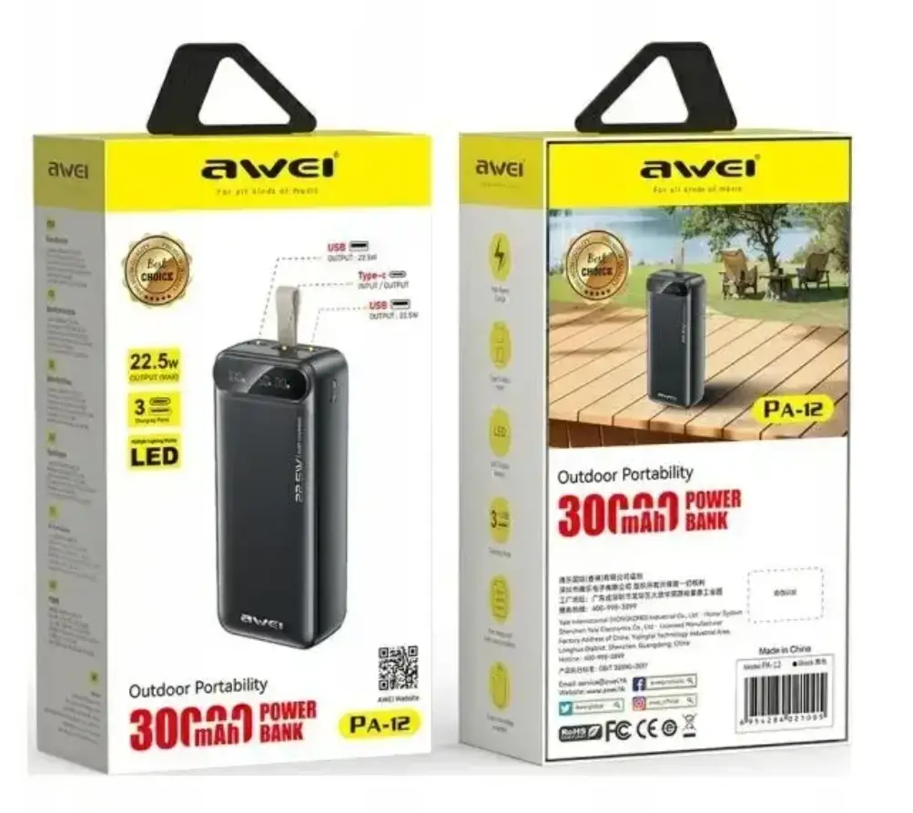 ФОТО КАРТИНКИ ЗОБРАЖЕННЯ Повербанк AWEI PA-12 30000mAh 8413 РОЗДРІБ ОПТ ГУРТ ГУРТОМ ОПТОМ! З ЄВРОПИ! ЯКІСТЬ! Купити Львів Характеристики Ціна Оплата Доставка "БОГОДАР" ІНТЕРНЕТ-МАГАЗИН Огляд Рейтинг Порівняння Як вибрати Якісний