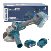 ФОТО КАРТИНКИ ЗОБРАЖЕННЯ Потужна акумуляторна кутова шліфувальна машина PROFI-TEC PPGA203 UltraCore : з АКБ 20V 4.0Ah, диск 125 мм (007639) РОЗДРІБ ОПТ ГУРТ ГУРТОМ ОПТОМ! З ЄВРОПИ! ЯКІСТЬ! Купити Львів Характеристики Ціна Оплата Доставка "БОГОДАР" ІНТЕРНЕТ-МАГАЗИН Огляд Рейтинг Порівняння Як вибрати Якісний
