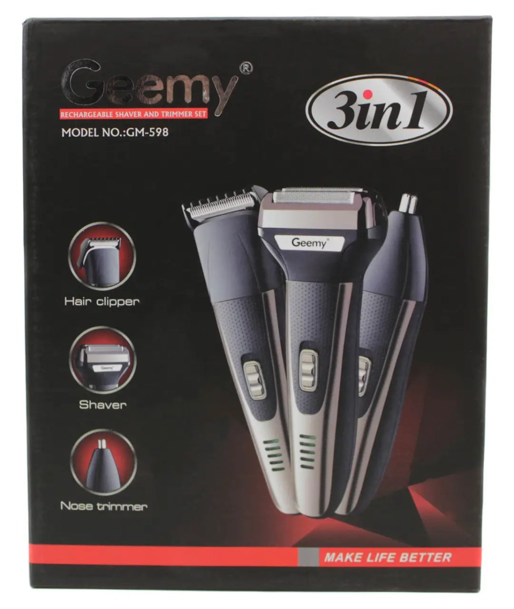 ФОТО КАРТИНКИ ЗОБРАЖЕННЯ Система GEEMY 3в1 (бритва, машинка, тример) GM-598 РОЗДРІБ ОПТ ГУРТ ГУРТОМ ОПТОМ! З ЄВРОПИ! ЯКІСТЬ! Купити Львів Характеристики Ціна Оплата Доставка "БОГОДАР" ІНТЕРНЕТ-МАГАЗИН Огляд Рейтинг Порівняння Як вибрати Якісний