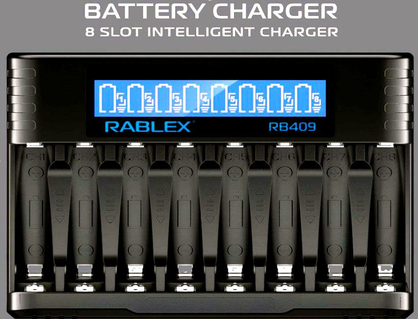 ФОТО КАРТИНКИ ЗОБРАЖЕННЯ RABLEX RB409 Зарядний пристрій універсальний LCD екран USB Type-C 2A для акумуляторів Li-Ion/IMR/Ni-MH/Ni-CD 8xAA/AAA/10430/14500 і т.п. Польща! РОЗДРІБ ОПТ ГУРТ ГУРТОМ ОПТОМ! З ЄВРОПИ! ЯКІСТЬ! Купити Львів Характеристики Ціна Оплата Доставка "БОГОДАР" ІНТЕРНЕТ-МАГАЗИН Огляд Рейтинг Порівняння Як вибрати Якісний