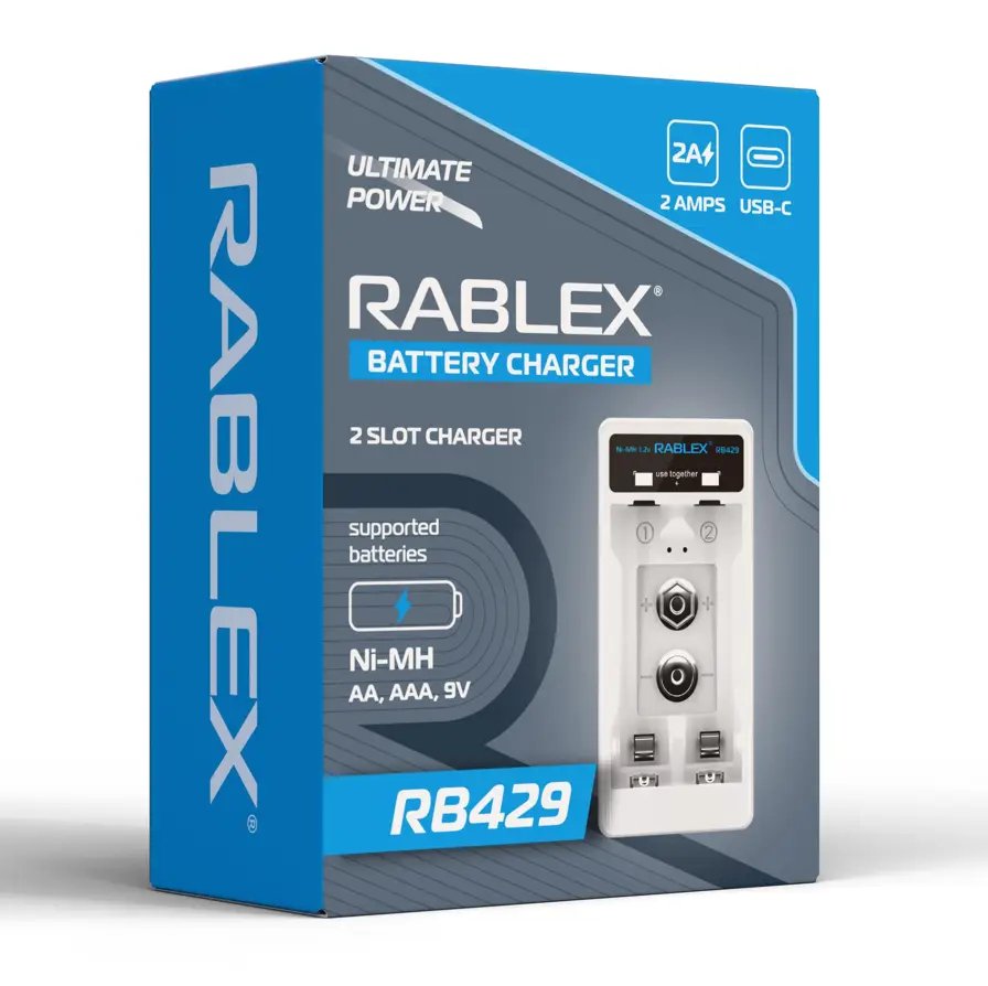 ФОТО КАРТИНКИ ЗОБРАЖЕННЯ Зарядное устройство RABLEX RB429, 2xАА,ААА,9V, 2A, Type-c РОЗДРІБ ОПТ ГУРТ ГУРТОМ ОПТОМ! З ЄВРОПИ! ЯКІСТЬ! Купити Львів Характеристики Ціна Оплата Доставка "БОГОДАР" ІНТЕРНЕТ-МАГАЗИН Огляд Рейтинг Порівняння Як вибрати Якісний
