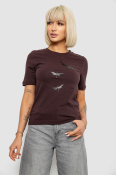 ФОТО КАРТИНКИ ЗОБРАЖЕННЯ Жіноча футболка з принтом AGER 241R120 L Шоколадний РОЗДРІБ ОПТ ГУРТ ГУРТОМ ОПТОМ! З ЄВРОПИ! ЯКІСТЬ! Купити Львів Характеристики Ціна Оплата Доставка "БОГОДАР" ІНТЕРНЕТ-МАГАЗИН Огляд Рейтинг Порівняння Як вибрати Якісний
