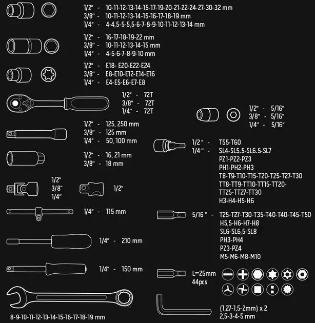ФОТО КАРТИНКИ ЗОБРАЖЕННЯ Професійний набір інструментів у кейсі MOLDER 1/2" & 1/4" & 3/8" 72Т. CR-V 219 одиниць (MT60219) РОЗДРІБ ОПТ ГУРТ ГУРТОМ ОПТОМ! З ЄВРОПИ! ЯКІСТЬ! Купити Львів Характеристики Ціна Оплата Доставка "БОГОДАР" ІНТЕРНЕТ-МАГАЗИН Огляд Рейтинг Порівняння Як вибрати Якісний
