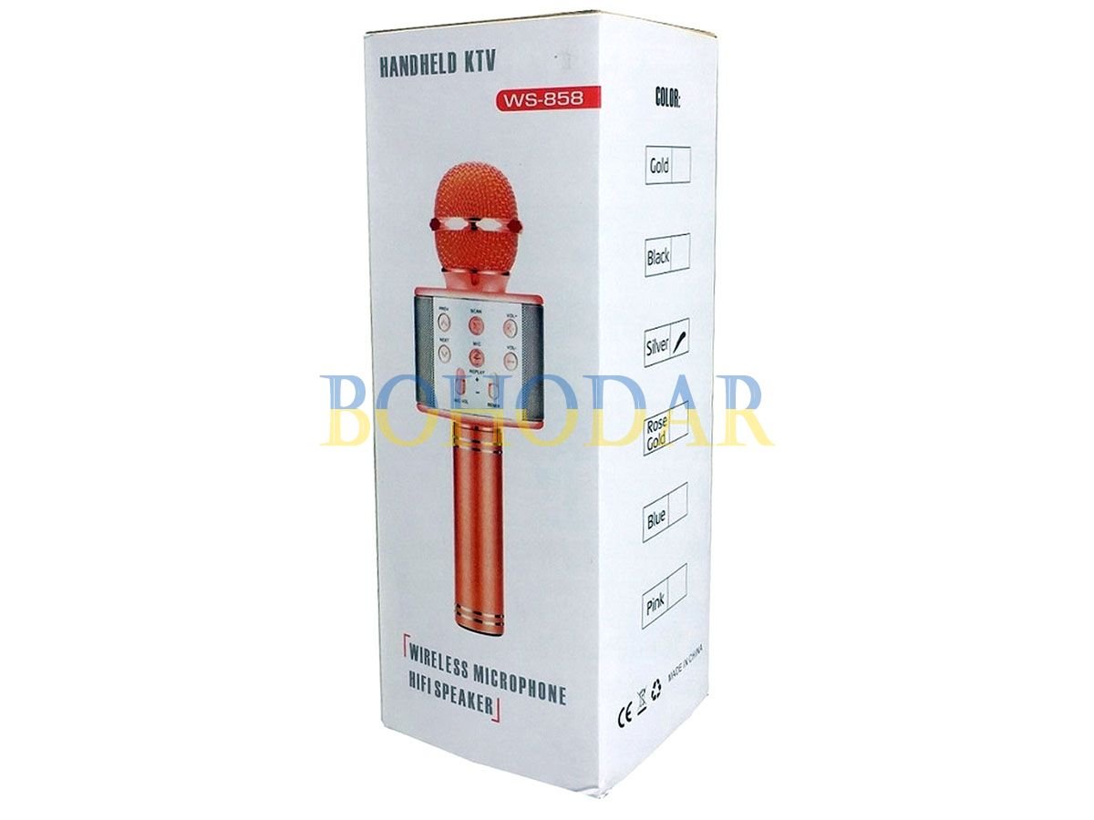 ФОТО КАРТИНКИ ЗОБРАЖЕННЯ Мікрофон-караоке з колонкою HANDHELD KTV WS-858 сірий SD USB LED BLUETOOTH 4.0 Android/IOS (Apple, iPhone) акумулятор Польща! РОЗДРІБ ОПТ ГУРТ ГУРТОМ ОПТОМ! З ЄВРОПИ! ЯКІСТЬ! Купити Львів Характеристики Ціна Оплата Доставка "БОГОДАР" ІНТЕРНЕТ-МАГАЗИН Огляд Рейтинг Порівняння Як вибрати Якісний