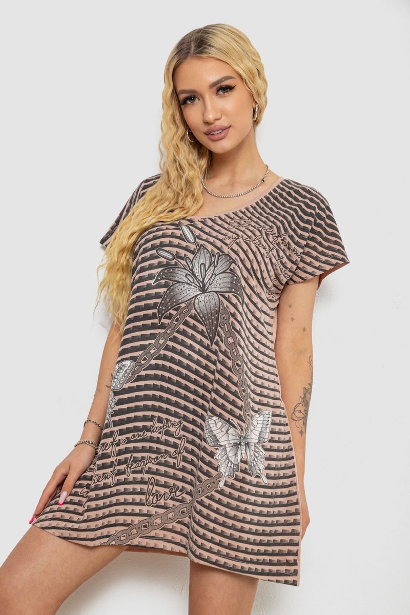 ФОТО КАРТИНКИ ЗОБРАЖЕННЯ Туніка жіноча з принтом KULADA 238RBD378 4XL Бежево-чорний РОЗДРІБ ОПТ ГУРТ ГУРТОМ ОПТОМ! З ЄВРОПИ! ЯКІСТЬ! Купити Львів Характеристики Ціна Оплата Доставка "БОГОДАР" ІНТЕРНЕТ-МАГАЗИН Огляд Рейтинг Порівняння Як вибрати Якісний