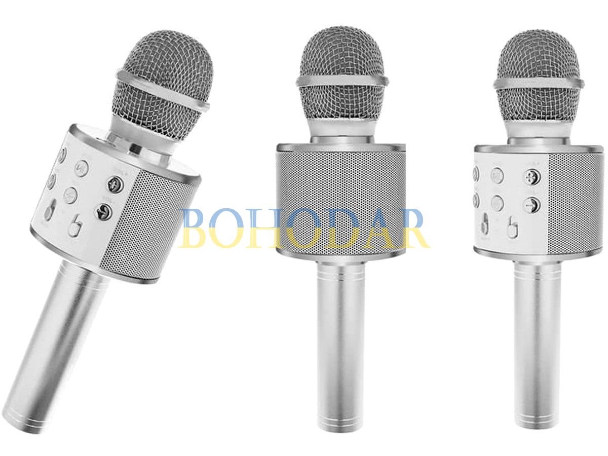 ФОТО КАРТИНКИ ЗОБРАЖЕННЯ Мікрофон-караоке з колонкою HANDHELD KTV WS-858 сірий SD USB LED BLUETOOTH 4.0 Android/IOS (Apple, iPhone) акумулятор Польща! РОЗДРІБ ОПТ ГУРТ ГУРТОМ ОПТОМ! З ЄВРОПИ! ЯКІСТЬ! Купити Львів Характеристики Ціна Оплата Доставка "БОГОДАР" ІНТЕРНЕТ-МАГАЗИН Огляд Рейтинг Порівняння Як вибрати Якісний