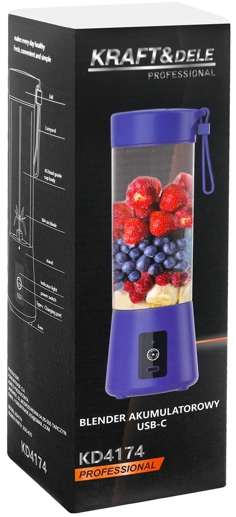 ФОТО КАРТИНКИ ЗОБРАЖЕННЯ Blender akumulatorowy USB-C 400ml / 2x3000mAh KD4174 РОЗДРІБ ОПТ ГУРТ ГУРТОМ ОПТОМ! З ЄВРОПИ! ЯКІСТЬ! Купити Львів Характеристики Ціна Оплата Доставка "БОГОДАР" ІНТЕРНЕТ-МАГАЗИН Огляд Рейтинг Порівняння Як вибрати Якісний