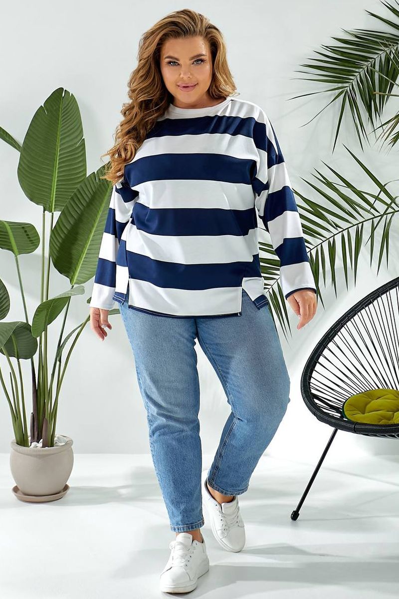 ФОТО КАРТИНКИ ЗОБРАЖЕННЯ Світшот жіночий в смужку AGER 257R332-2 XXXL-4XL Біло-синій РОЗДРІБ ОПТ ГУРТ ГУРТОМ ОПТОМ! З ЄВРОПИ! ЯКІСТЬ! Купити Львів Характеристики Ціна Оплата Доставка "БОГОДАР" ІНТЕРНЕТ-МАГАЗИН Огляд Рейтинг Порівняння Як вибрати Якісний