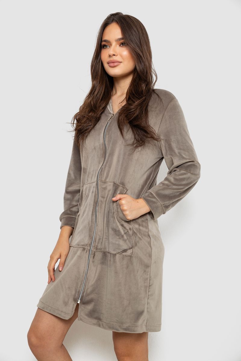 ФОТО КАРТИНКИ ЗОБРАЖЕННЯ Халат жіночий велюровий на блискавці AGER 257R1023 L-XL Мокко РОЗДРІБ ОПТ ГУРТ ГУРТОМ ОПТОМ! З ЄВРОПИ! ЯКІСТЬ! Купити Львів Характеристики Ціна Оплата Доставка "БОГОДАР" ІНТЕРНЕТ-МАГАЗИН Огляд Рейтинг Порівняння Як вибрати Якісний