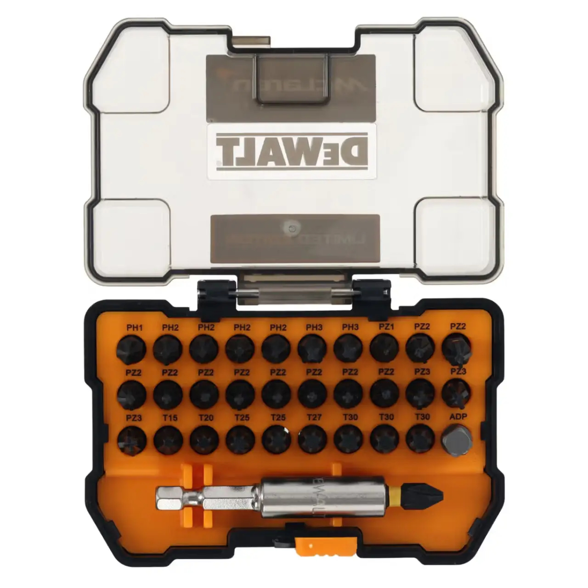 ФОТО КАРТИНКИ ЗОБРАЖЕННЯ Професійний набір біт DEWALT DT70901T : 32 елементи РОЗДРІБ ОПТ ГУРТ ГУРТОМ ОПТОМ! З ЄВРОПИ! ЯКІСТЬ! Купити Львів Характеристики Ціна Оплата Доставка "БОГОДАР" ІНТЕРНЕТ-МАГАЗИН Огляд Рейтинг Порівняння Як вибрати Якісний