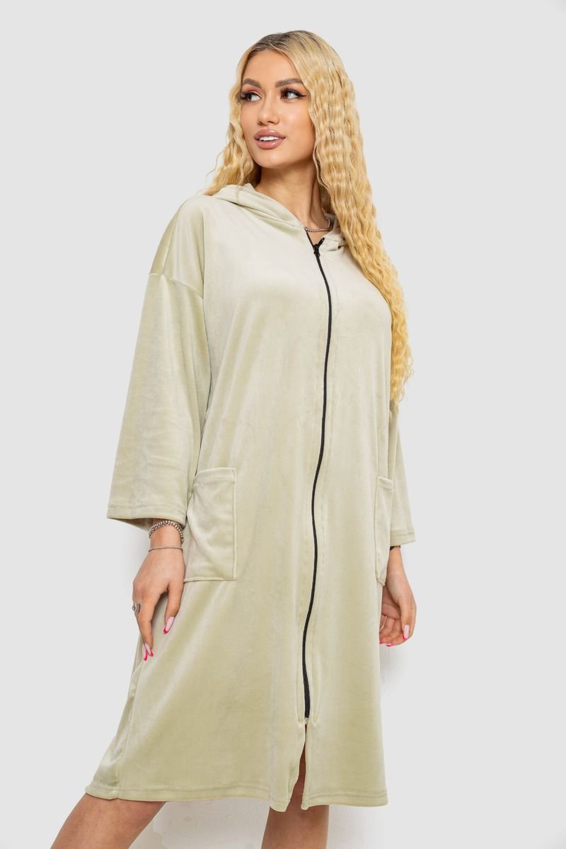 ФОТО КАРТИНКИ ЗОБРАЖЕННЯ Халат жіночий велюровий на блискавці AGER 238R101 4XL Світло-оливковий РОЗДРІБ ОПТ ГУРТ ГУРТОМ ОПТОМ! З ЄВРОПИ! ЯКІСТЬ! Купити Львів Характеристики Ціна Оплата Доставка "БОГОДАР" ІНТЕРНЕТ-МАГАЗИН Огляд Рейтинг Порівняння Як вибрати Якісний