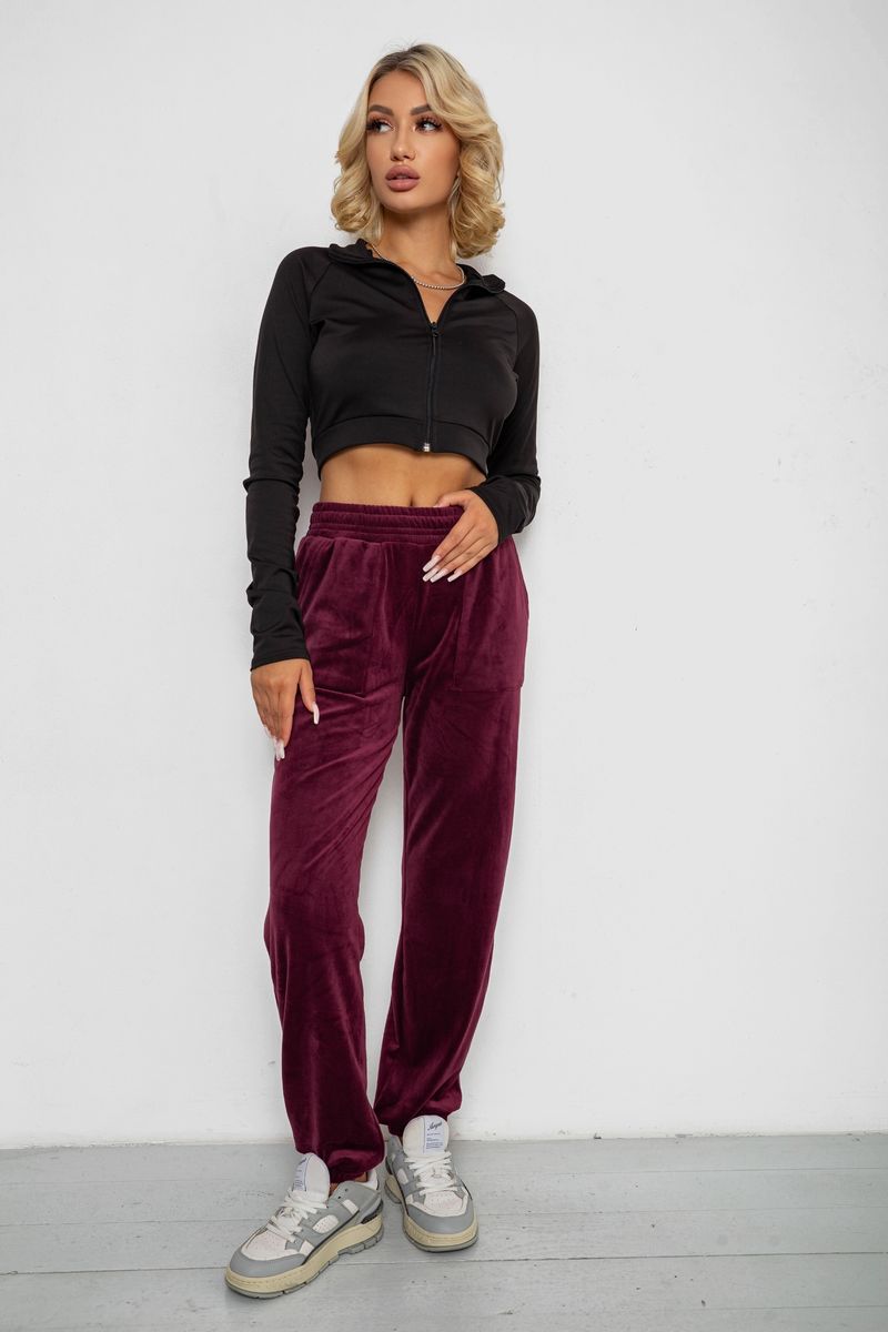 ФОТО КАРТИНКИ ЗОБРАЖЕННЯ Спортивні штани велюрові жіночі на флісі AGER 238R58647-3 S Бордовий РОЗДРІБ ОПТ ГУРТ ГУРТОМ ОПТОМ! З ЄВРОПИ! ЯКІСТЬ! Купити Львів Характеристики Ціна Оплата Доставка "БОГОДАР" ІНТЕРНЕТ-МАГАЗИН Огляд Рейтинг Порівняння Як вибрати Якісний