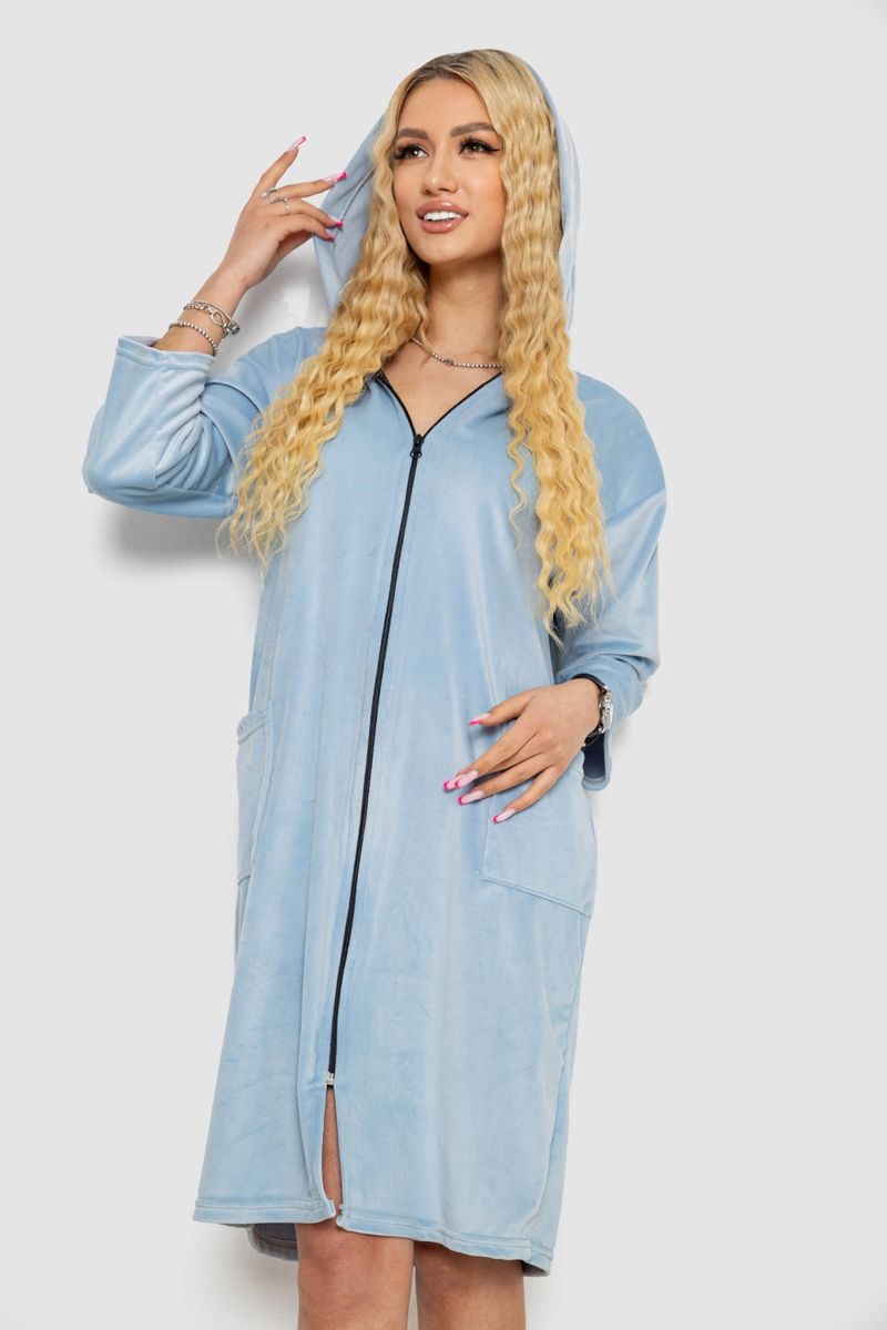 ФОТО КАРТИНКИ ЗОБРАЖЕННЯ Халат жіночий велюровий на блискавці AGER 238R101 4XL Блакитний РОЗДРІБ ОПТ ГУРТ ГУРТОМ ОПТОМ! З ЄВРОПИ! ЯКІСТЬ! Купити Львів Характеристики Ціна Оплата Доставка "БОГОДАР" ІНТЕРНЕТ-МАГАЗИН Огляд Рейтинг Порівняння Як вибрати Якісний