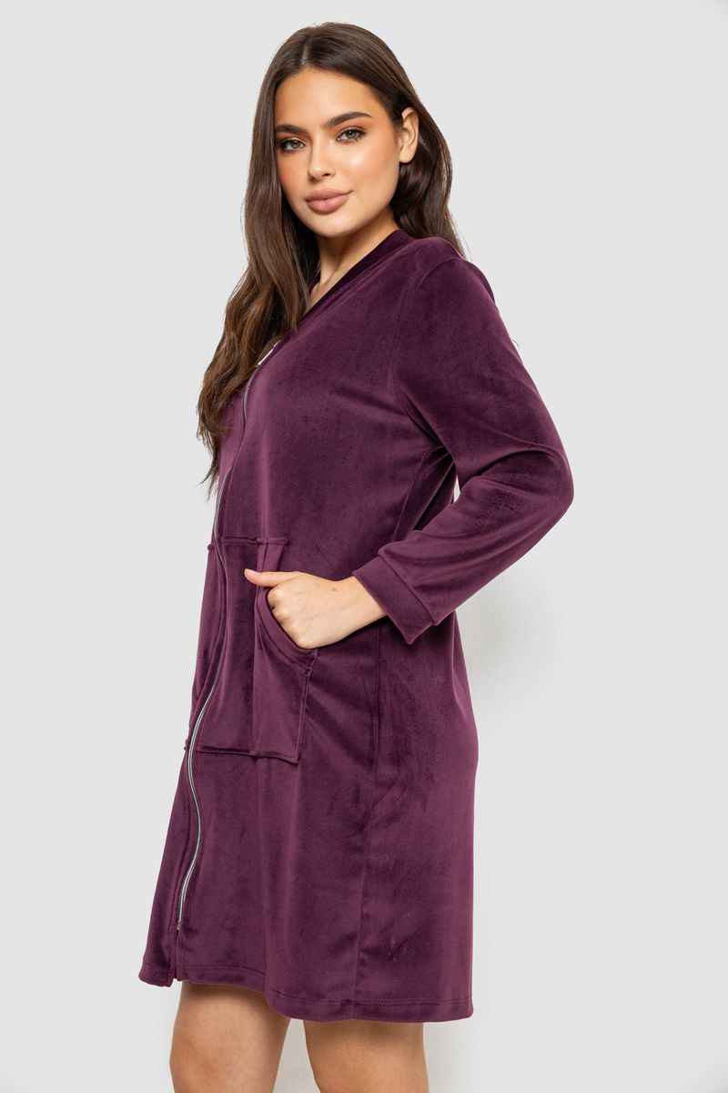 ФОТО КАРТИНКИ ЗОБРАЖЕННЯ Халат жіночий велюровий на блискавці AGER 257R1023 L-XL Сливовий РОЗДРІБ ОПТ ГУРТ ГУРТОМ ОПТОМ! З ЄВРОПИ! ЯКІСТЬ! Купити Львів Характеристики Ціна Оплата Доставка "БОГОДАР" ІНТЕРНЕТ-МАГАЗИН Огляд Рейтинг Порівняння Як вибрати Якісний