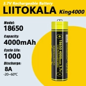 ФОТО КАРТИНКИ ЗОБРАЖЕННЯ Аккумулятор LIITOKALA 18650, KING4000-JT, 4000mAh РОЗДРІБ ОПТ ГУРТ ГУРТОМ ОПТОМ! З ЄВРОПИ! ЯКІСТЬ! Купити Львів Характеристики Ціна Оплата Доставка "БОГОДАР" ІНТЕРНЕТ-МАГАЗИН Огляд Рейтинг Порівняння Як вибрати Якісний