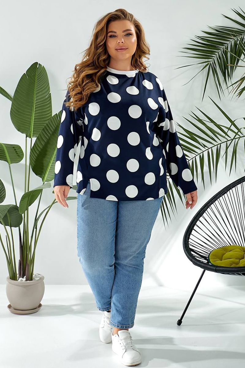 ФОТО КАРТИНКИ ЗОБРАЖЕННЯ Світшот жіночий в горох AGER 257R332 XL-XXL Синій РОЗДРІБ ОПТ ГУРТ ГУРТОМ ОПТОМ! З ЄВРОПИ! ЯКІСТЬ! Купити Львів Характеристики Ціна Оплата Доставка "БОГОДАР" ІНТЕРНЕТ-МАГАЗИН Огляд Рейтинг Порівняння Як вибрати Якісний