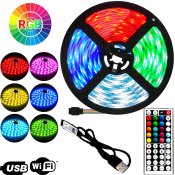 ФОТО КАРТИНКИ ЗОБРАЖЕННЯ Комплект стрічка лента LEDSTRIP 5050 USB WI-FI 5 метрів LED RGB SMD різнокольорова світлодіодна + Контролер + Пульт великий 44 кнопки РОЗДРІБ ОПТ ГУРТ ГУРТОМ ОПТОМ! З ЄВРОПИ! ЯКІСТЬ! Купити Львів Характеристики Ціна Оплата Доставка "БОГОДАР" ІНТЕРНЕТ-МАГАЗИН Огляд Рейтинг Порівняння Як вибрати Якісний