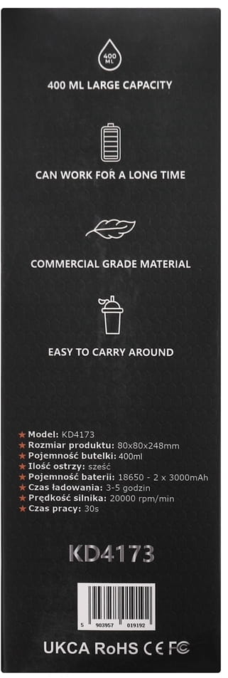 ФОТО КАРТИНКИ ЗОБРАЖЕННЯ Blender akumulatorowy USB-C 400ml / 2x3000mAh KD4173 РОЗДРІБ ОПТ ГУРТ ГУРТОМ ОПТОМ! З ЄВРОПИ! ЯКІСТЬ! Купити Львів Характеристики Ціна Оплата Доставка "БОГОДАР" ІНТЕРНЕТ-МАГАЗИН Огляд Рейтинг Порівняння Як вибрати Якісний