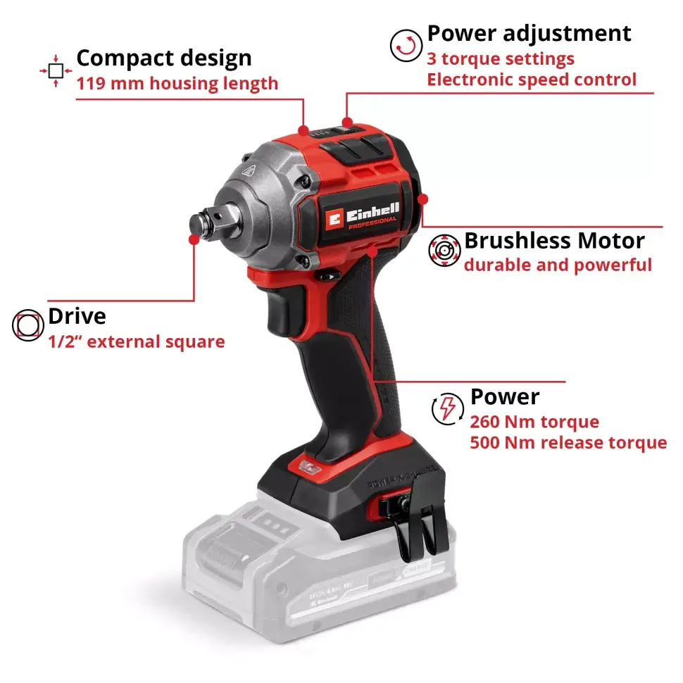 ФОТО КАРТИНКИ ЗОБРАЖЕННЯ Потужний ударний гайковерт акумуляторний EINHELL PROFESSIONAL TP-CW 18/260-C Li BL - SOLO (без АКБ и ЗП) 4510090 РОЗДРІБ ОПТ ГУРТ ГУРТОМ ОПТОМ! З ЄВРОПИ! ЯКІСТЬ! Купити Львів Характеристики Ціна Оплата Доставка "БОГОДАР" ІНТЕРНЕТ-МАГАЗИН Огляд Рейтинг Порівняння Як вибрати Якісний
