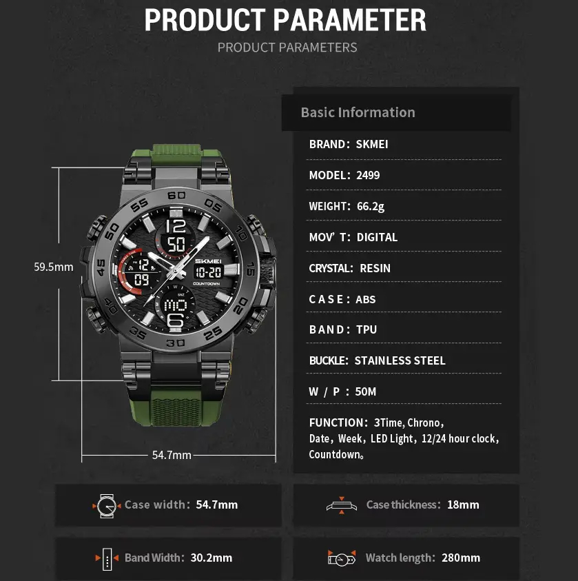 ФОТО КАРТИНКИ ЗОБРАЖЕННЯ Годинник наручний SKMEI 2499AG, ARMY GREEN, 11476 РОЗДРІБ ОПТ ГУРТ ГУРТОМ ОПТОМ! З ЄВРОПИ! ЯКІСТЬ! Купити Львів Характеристики Ціна Оплата Доставка "БОГОДАР" ІНТЕРНЕТ-МАГАЗИН Огляд Рейтинг Порівняння Як вибрати Якісний