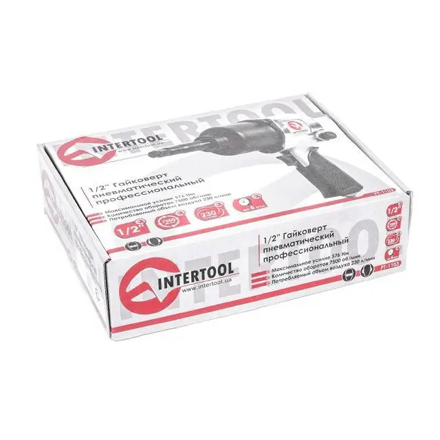 ФОТО КАРТИНКИ ЗОБРАЖЕННЯ Гайковерт пневматичний ударний INTERTOOL PT-1103, 1/2", 576 Нм, професійний, 7500 об/хв. РОЗДРІБ ОПТ ГУРТ ГУРТОМ ОПТОМ! З ЄВРОПИ! ЯКІСТЬ! Купити Львів Характеристики Ціна Оплата Доставка "БОГОДАР" ІНТЕРНЕТ-МАГАЗИН Огляд Рейтинг Порівняння Як вибрати Якісний