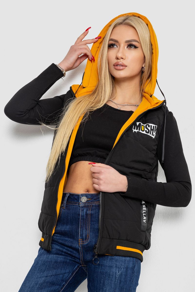 ФОТО КАРТИНКИ ЗОБРАЖЕННЯ Жилет жіночий двосторонній AGER 244R20166 S Чорно-гірчичний РОЗДРІБ ОПТ ГУРТ ГУРТОМ ОПТОМ! З ЄВРОПИ! ЯКІСТЬ! Купити Львів Характеристики Ціна Оплата Доставка "БОГОДАР" ІНТЕРНЕТ-МАГАЗИН Огляд Рейтинг Порівняння Як вибрати Якісний