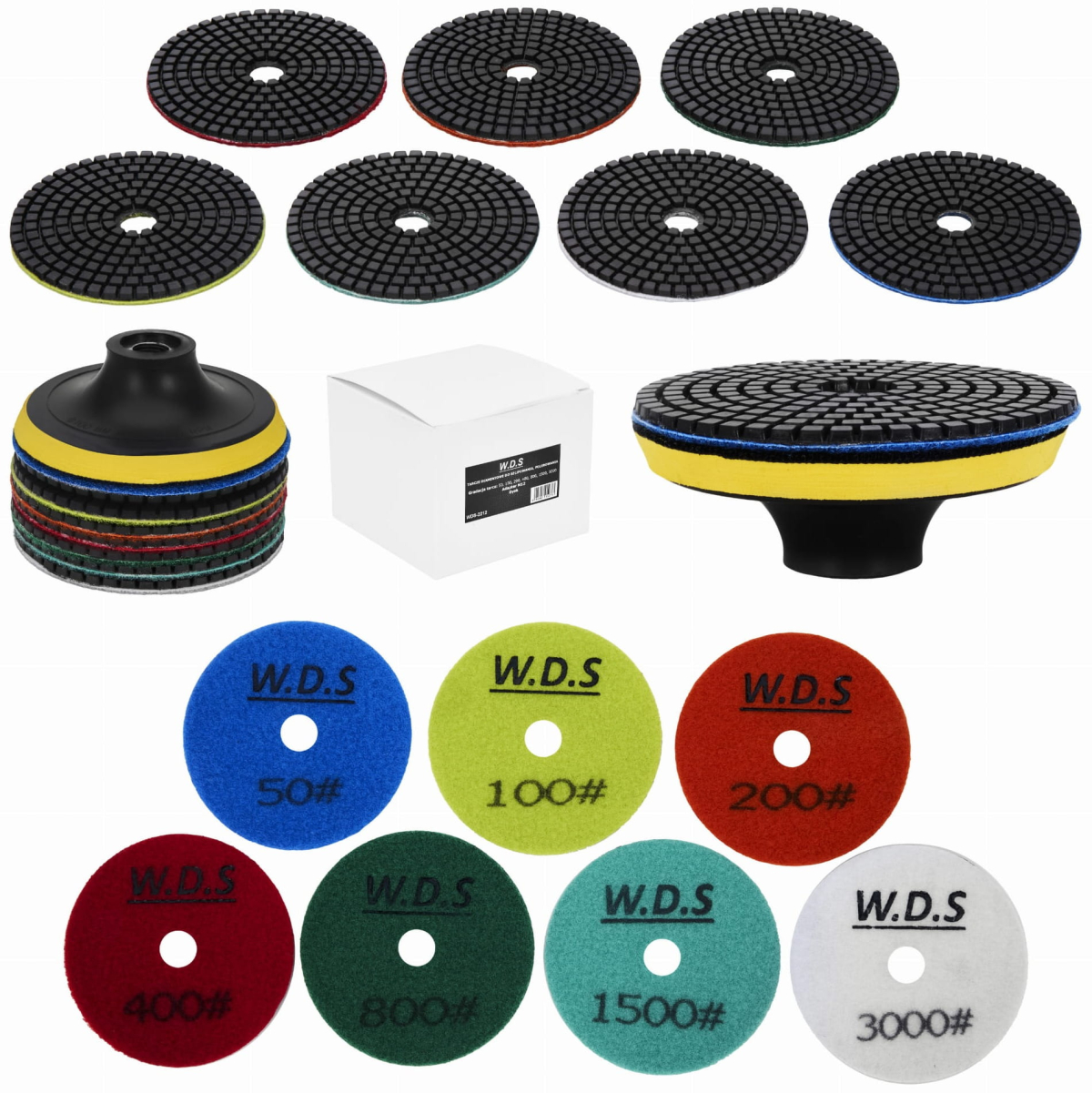 ФОТО КАРТИНКИ ЗОБРАЖЕННЯ Zestaw tarcz diamentowych gradacja 50 - 3000, adapter M12, dysk, rękawiczki WDS2212 РОЗДРІБ ОПТ ГУРТ ГУРТОМ ОПТОМ! З ЄВРОПИ! ЯКІСТЬ! Купити Львів Характеристики Ціна Оплата Доставка "БОГОДАР" ІНТЕРНЕТ-МАГАЗИН Огляд Рейтинг Порівняння Як вибрати Якісний