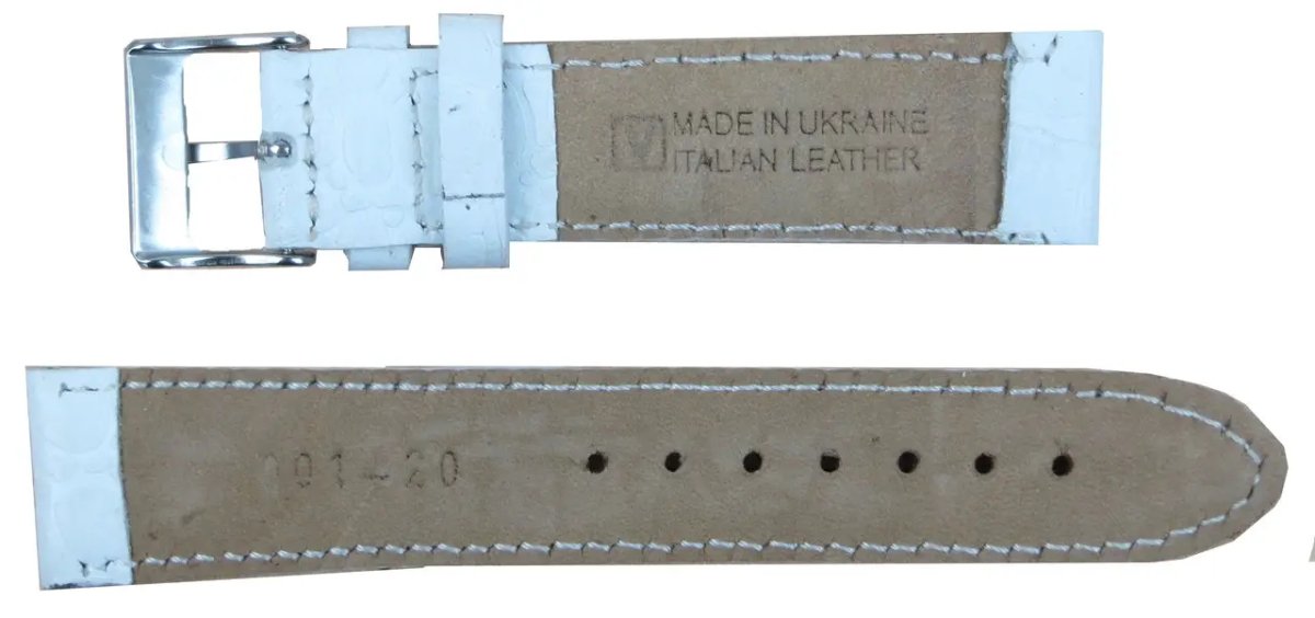 ФОТО КАРТИНКИ ЗОБРАЖЕННЯ Ремінець для годинника із шкіри під крокодила MYKHAIL IKHTYAR Ш20 мм білий S001-20S white РОЗДРІБ ОПТ ГУРТ ГУРТОМ ОПТОМ! З ЄВРОПИ! ЯКІСТЬ! Купити Львів Характеристики Ціна Оплата Доставка "БОГОДАР" ІНТЕРНЕТ-МАГАЗИН Огляд Рейтинг Порівняння Як вибрати Якісний