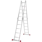 ФОТО КАРТИНКИ ЗОБРАЖЕННЯ Якісна драбина-трансформер алюмінієва Квітка Heavy Duty 4х5 сходинок : висота 5.84 м., навантаження до 150 кг, алюмінієва РОЗДРІБ ОПТ ГУРТ ГУРТОМ ОПТОМ! З ЄВРОПИ! ЯКІСТЬ! Купити Львів Характеристики Ціна Оплата Доставка "БОГОДАР" ІНТЕРНЕТ-МАГАЗИН Огляд Рейтинг Порівняння Як вибрати Якісний