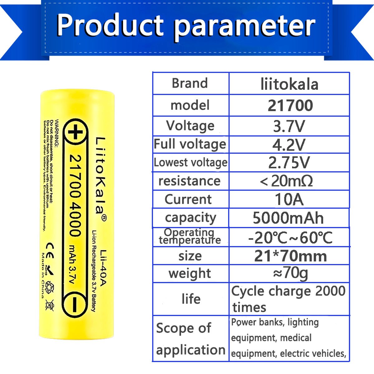 ФОТО КАРТИНКИ ЗОБРАЖЕННЯ Акумулятор 2 штуки LIITOKALA LII-40A 21700 4000 mAh Li-Ion 3.7V 15A (40A) без захисту високострумовий Літій-Іонний ORIGINAL QR-Код РОЗДРІБ ОПТ ГУРТ ГУРТОМ ОПТОМ! З ЄВРОПИ! ЯКІСТЬ! Купити Львів Характеристики Ціна Оплата Доставка "БОГОДАР" ІНТЕРНЕТ-МАГАЗИН Огляд Рейтинг Порівняння Як вибрати Якісний
