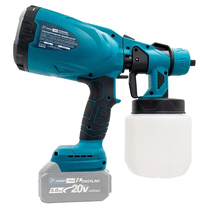 ФОТО КАРТИНКИ ЗОБРАЖЕННЯ Потужний акумуляторний фарбопульт PROFI-TEC PSG80020 POWERLINE  : з АКБ 20V 2шт- 2.0Ah+ЗП, сопло 1,0 / 1,8 / 2,5 мм РОЗДРІБ ОПТ ГУРТ ГУРТОМ ОПТОМ! З ЄВРОПИ! ЯКІСТЬ! Купити Львів Характеристики Ціна Оплата Доставка "БОГОДАР" ІНТЕРНЕТ-МАГАЗИН Огляд Рейтинг Порівняння Як вибрати Якісний