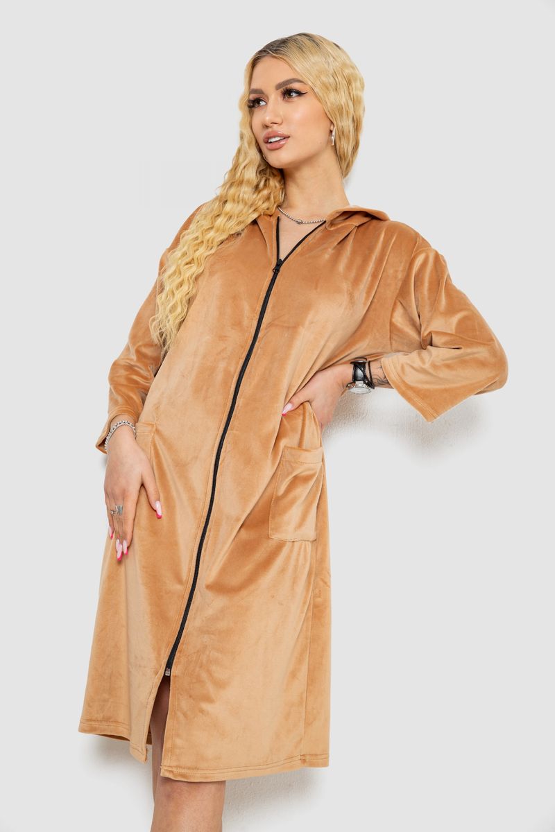 ФОТО КАРТИНКИ ЗОБРАЖЕННЯ Халат жіночий велюровий на блискавці AGER 238R101 4XL Бежевий РОЗДРІБ ОПТ ГУРТ ГУРТОМ ОПТОМ! З ЄВРОПИ! ЯКІСТЬ! Купити Львів Характеристики Ціна Оплата Доставка "БОГОДАР" ІНТЕРНЕТ-МАГАЗИН Огляд Рейтинг Порівняння Як вибрати Якісний