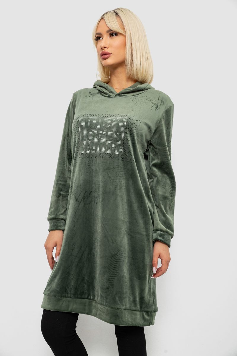 ФОТО КАРТИНКИ ЗОБРАЖЕННЯ Туніка жіноча однотонна велюрова AGER 257R338 L-XL Оливковий РОЗДРІБ ОПТ ГУРТ ГУРТОМ ОПТОМ! З ЄВРОПИ! ЯКІСТЬ! Купити Львів Характеристики Ціна Оплата Доставка "БОГОДАР" ІНТЕРНЕТ-МАГАЗИН Огляд Рейтинг Порівняння Як вибрати Якісний