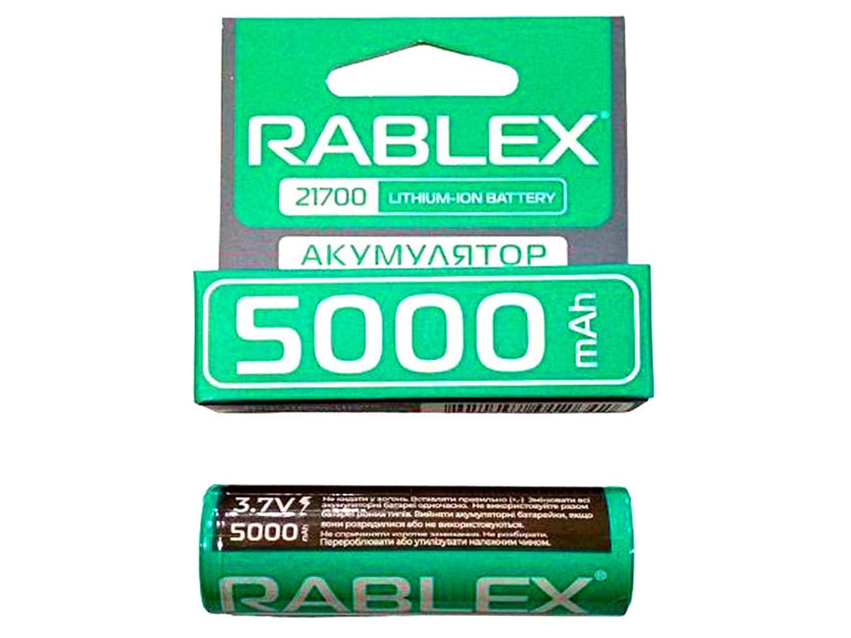 ФОТО КАРТИНКИ ЗОБРАЖЕННЯ Акумулятор 1 штука RABLEX 21700 5000 mAh Li-Ion 3.7V без захисту Літій-Іонний ORIGINAL РОЗДРІБ ОПТ ГУРТ ГУРТОМ ОПТОМ! З ЄВРОПИ! ЯКІСТЬ! Купити Львів Характеристики Ціна Оплата Доставка "БОГОДАР" ІНТЕРНЕТ-МАГАЗИН Огляд Рейтинг Порівняння Як вибрати Якісний