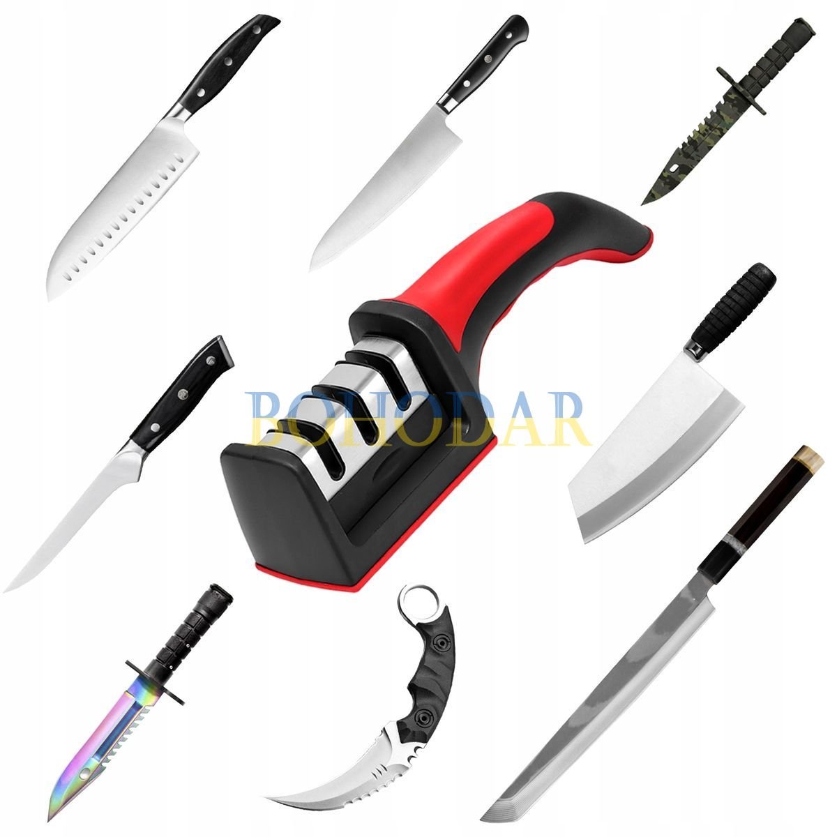 ФОТО КАРТИНКИ ЗОБРАЖЕННЯ Точилка для ножів 3/1 RUHHY O6672 кухонних і інших видів ножів 3-фазова 3-ступенева 3 етапи заточки сталь Польща! РОЗДРІБ ОПТ ГУРТ ГУРТОМ ОПТОМ! З ЄВРОПИ! ЯКІСТЬ! Купити Львів Характеристики Ціна Оплата Доставка "БОГОДАР" ІНТЕРНЕТ-МАГАЗИН Огляд Рейтинг Порівняння Як вибрати Якісний