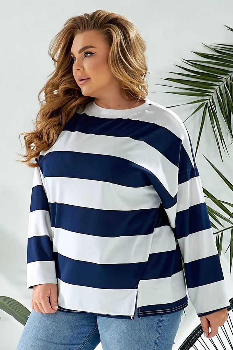 ФОТО КАРТИНКИ ЗОБРАЖЕННЯ Світшот жіночий в смужку AGER 257R332-2 XXXL-4XL Біло-синій РОЗДРІБ ОПТ ГУРТ ГУРТОМ ОПТОМ! З ЄВРОПИ! ЯКІСТЬ! Купити Львів Характеристики Ціна Оплата Доставка "БОГОДАР" ІНТЕРНЕТ-МАГАЗИН Огляд Рейтинг Порівняння Як вибрати Якісний