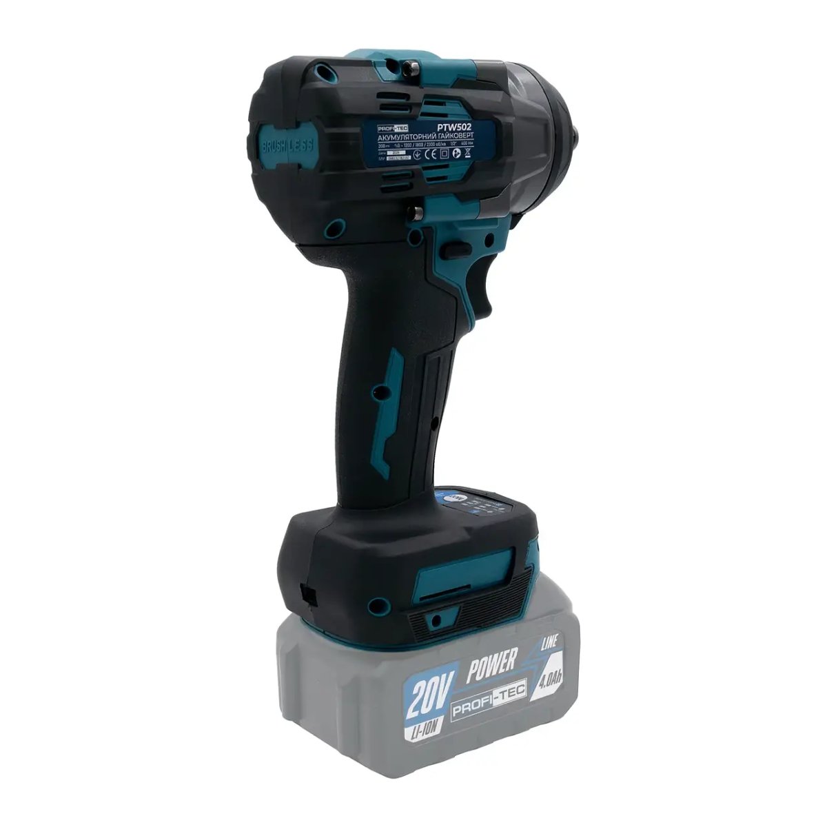 ФОТО КАРТИНКИ ЗОБРАЖЕННЯ Потужний акумуляторний гайковерт PROFI-TEC PTW502 POWERLINE : з АКБ 2шт-20V 4.0Ah,400 Нм (007030) РОЗДРІБ ОПТ ГУРТ ГУРТОМ ОПТОМ! З ЄВРОПИ! ЯКІСТЬ! Купити Львів Характеристики Ціна Оплата Доставка "БОГОДАР" ІНТЕРНЕТ-МАГАЗИН Огляд Рейтинг Порівняння Як вибрати Якісний