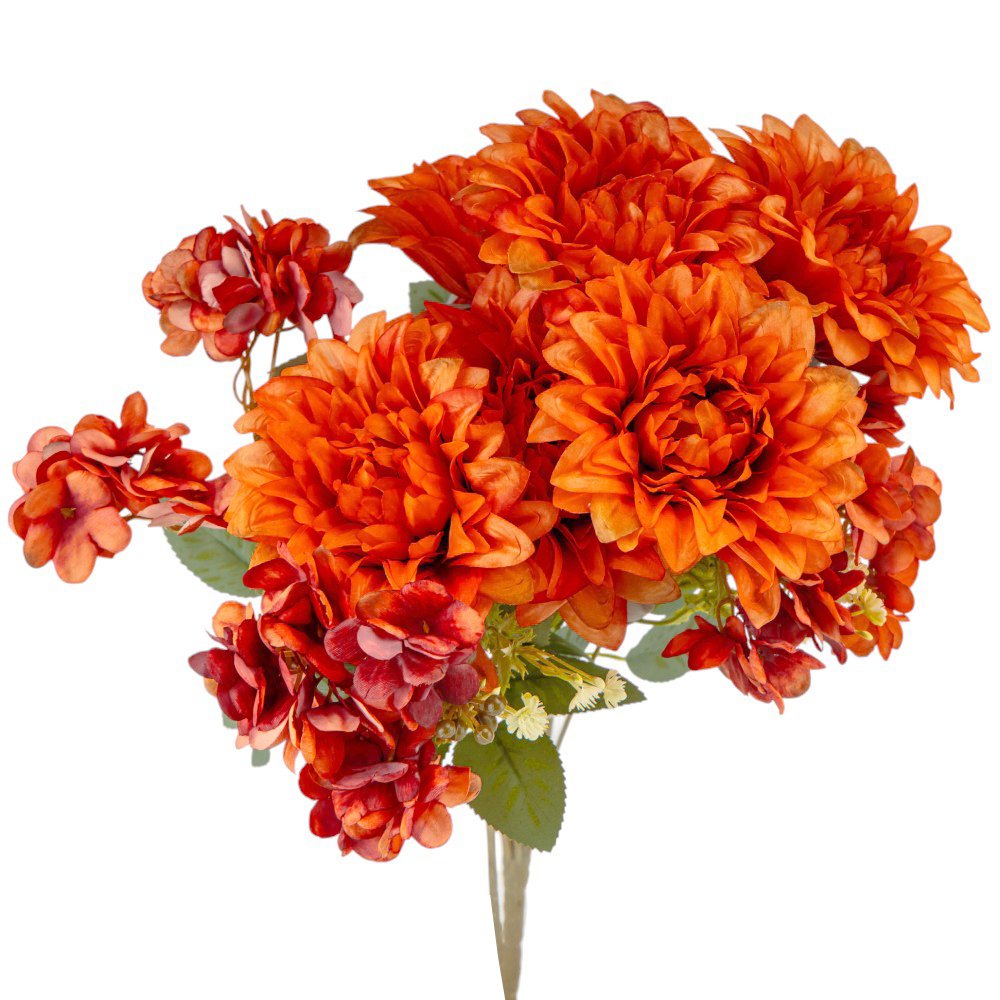 ФОТО КАРТИНКИ ЗОБРАЖЕННЯ Букет “Квітковий ансамбль” (6 жоржин і 3 гортензії), помаранчевий, 45 см BOHODAR 9213-004 РОЗДРІБ ОПТ ГУРТ ГУРТОМ ОПТОМ! З ЄВРОПИ! ЯКІСТЬ! Купити Львів Характеристики Ціна Оплата Доставка "БОГОДАР" ІНТЕРНЕТ-МАГАЗИН Огляд Рейтинг Порівняння Як вибрати Якісний